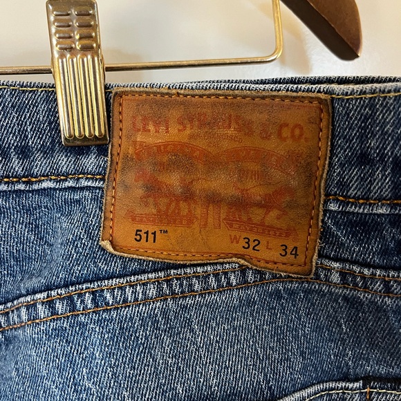 Levi 511 White Oak Cone Denim Jeans. 34” Inseam - Picture 6 of 10